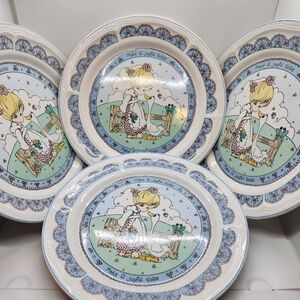 4 1992 Precious Moments 10.5" Collector Dinner Plates Lot of 4